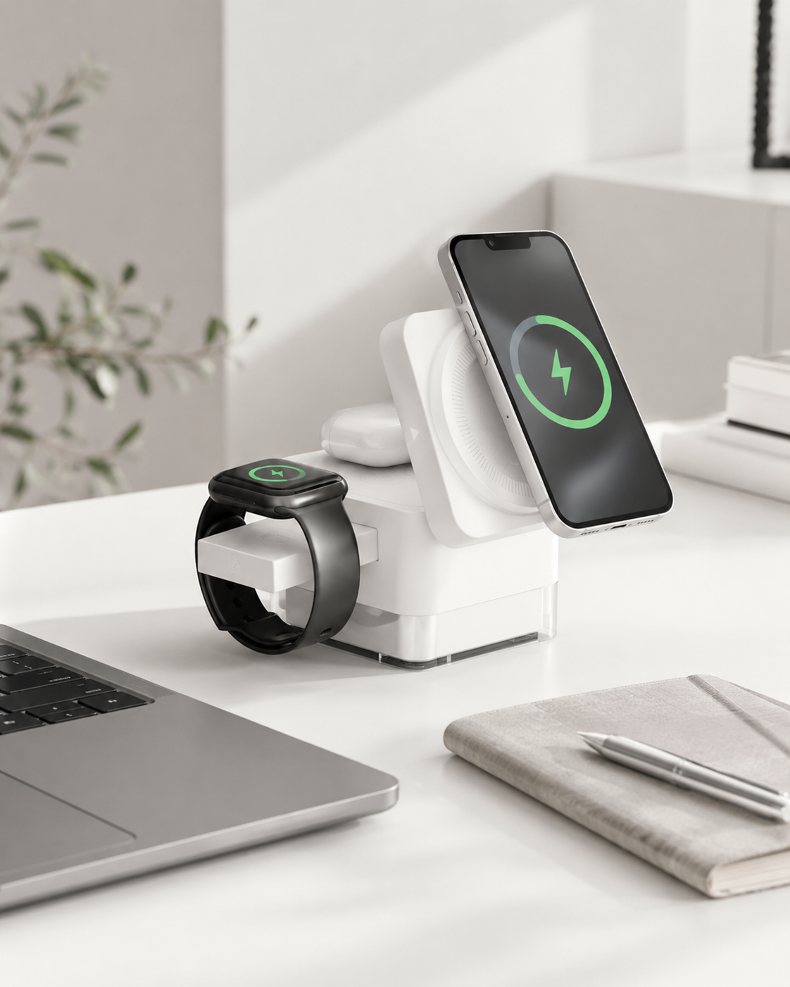 Sorivo faltbare 3-in-1 Wireless Ladestation für Alltag und Reise