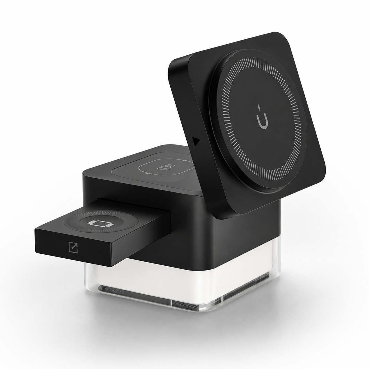 3-in-1 Magnetische Wireless Ladestation Schwarz