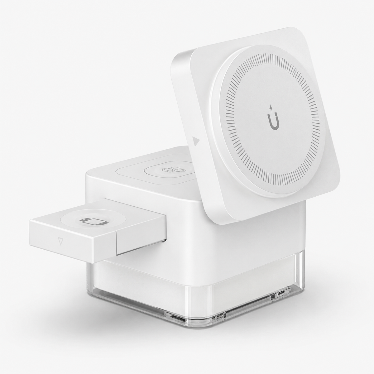 3-in-1 Magnetische Wireless Ladestation Weiß