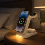 SORIVO FoldCharge 3-in-1 Weiß – Nachttisch