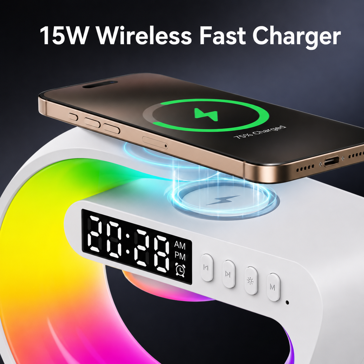 SORIVO HaloSound Weiß 15W Wireless Charging