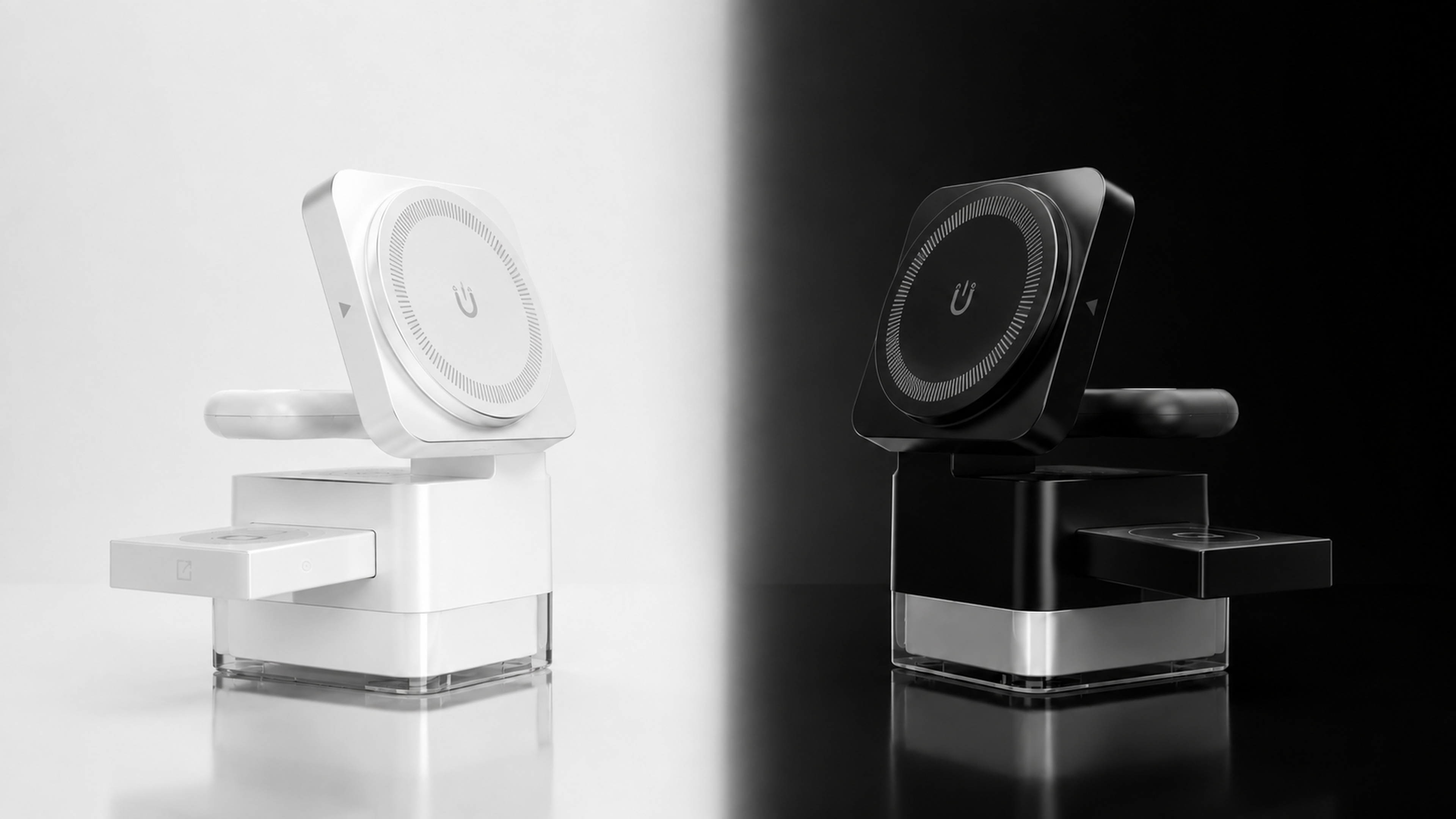 Sorivo 3-in-1 Wireless Ladestationen in Weiß und Schwarz