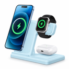 SORIVO SnapFold 3-in-1 Himmelblau – magnetische Wireless Ladestation