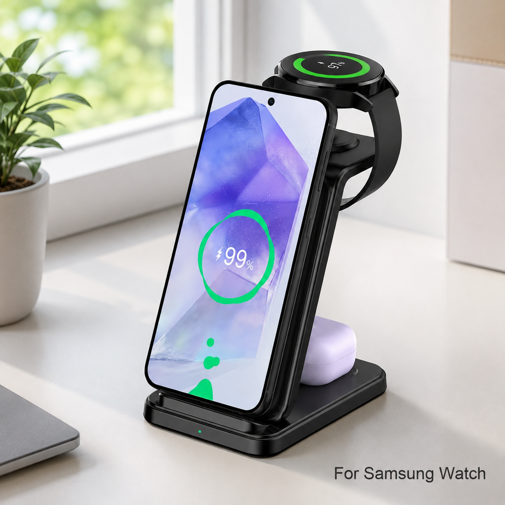 SORIVO TrioDock Schwarz im modernen Arbeitsplatz