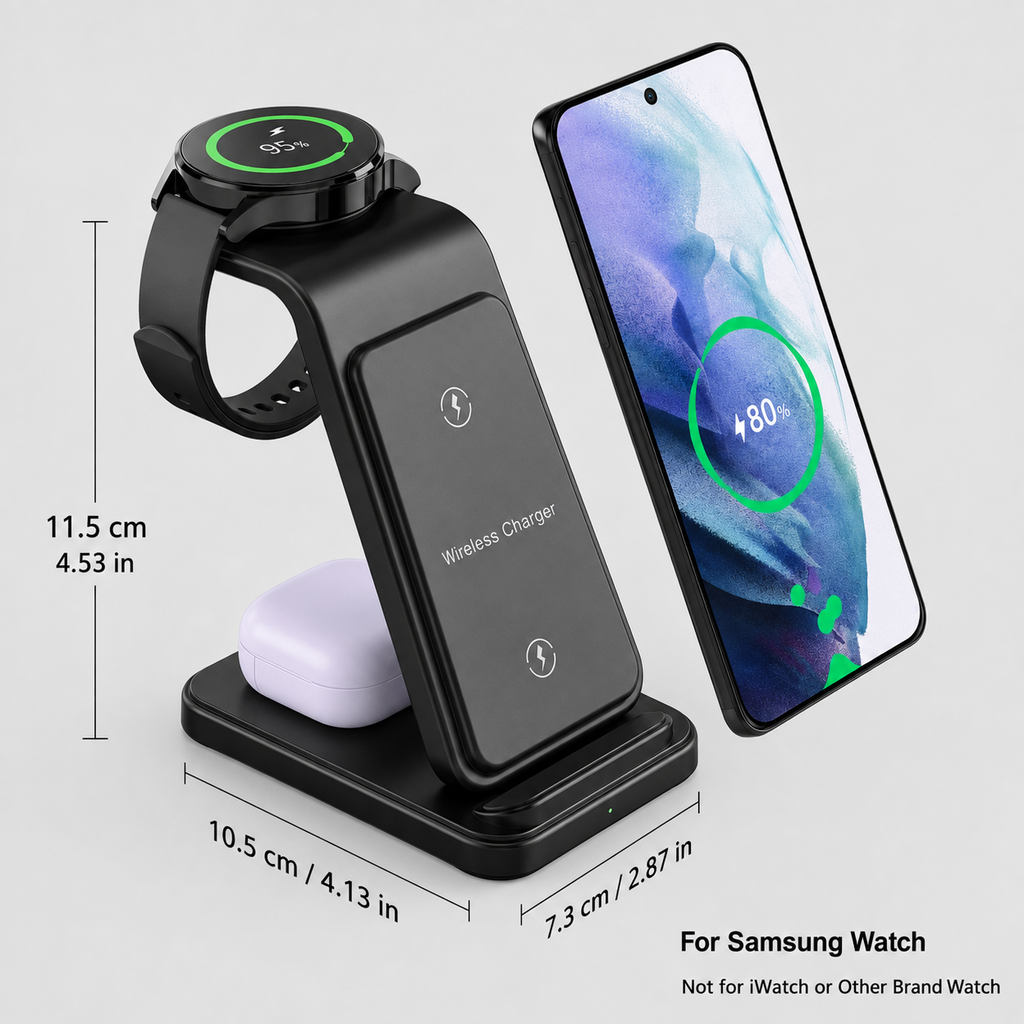 SORIVO TrioDock Schwarz Abmessungen